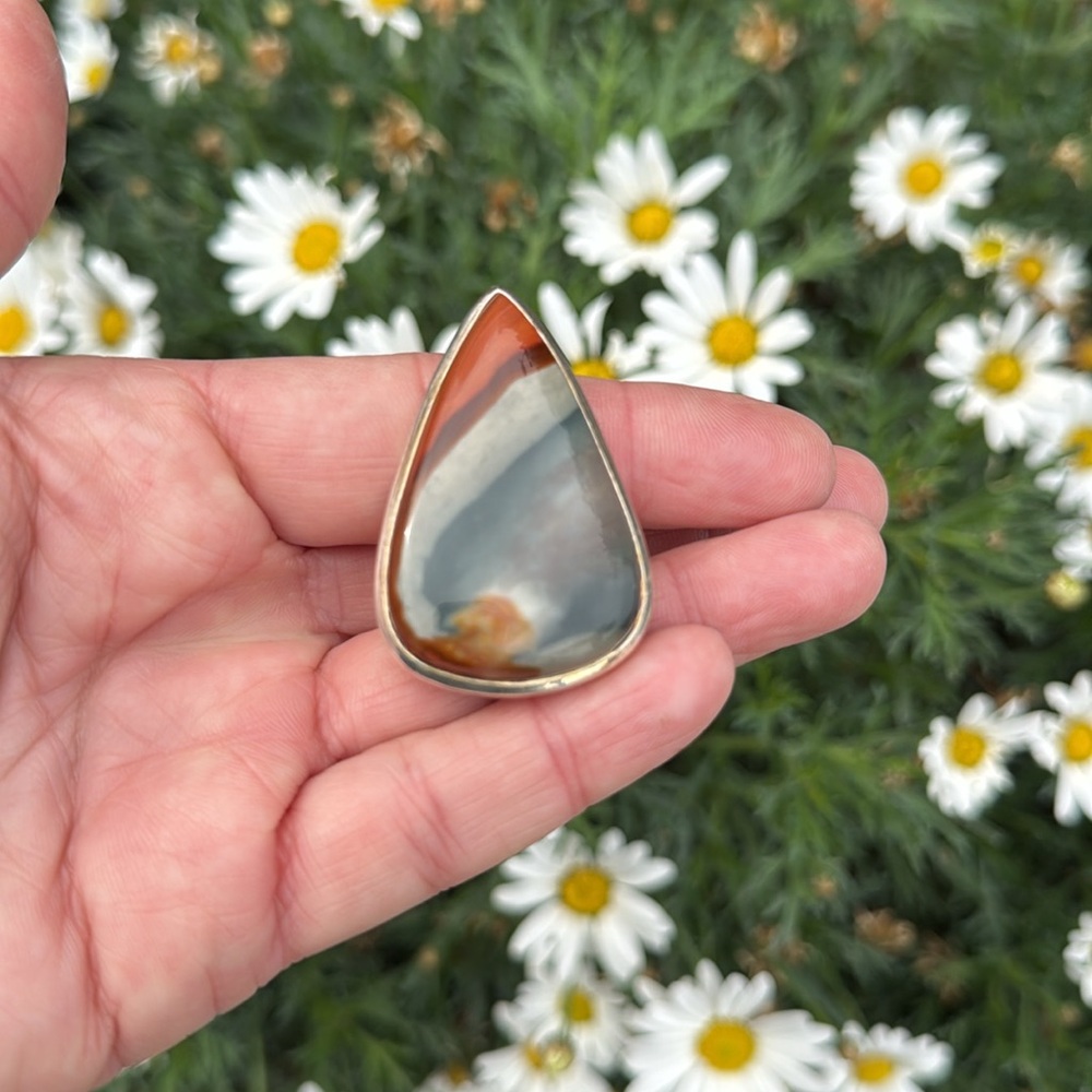 Ooac Polychrome Jasper Gemstone Statement Ring Ra… - image 2